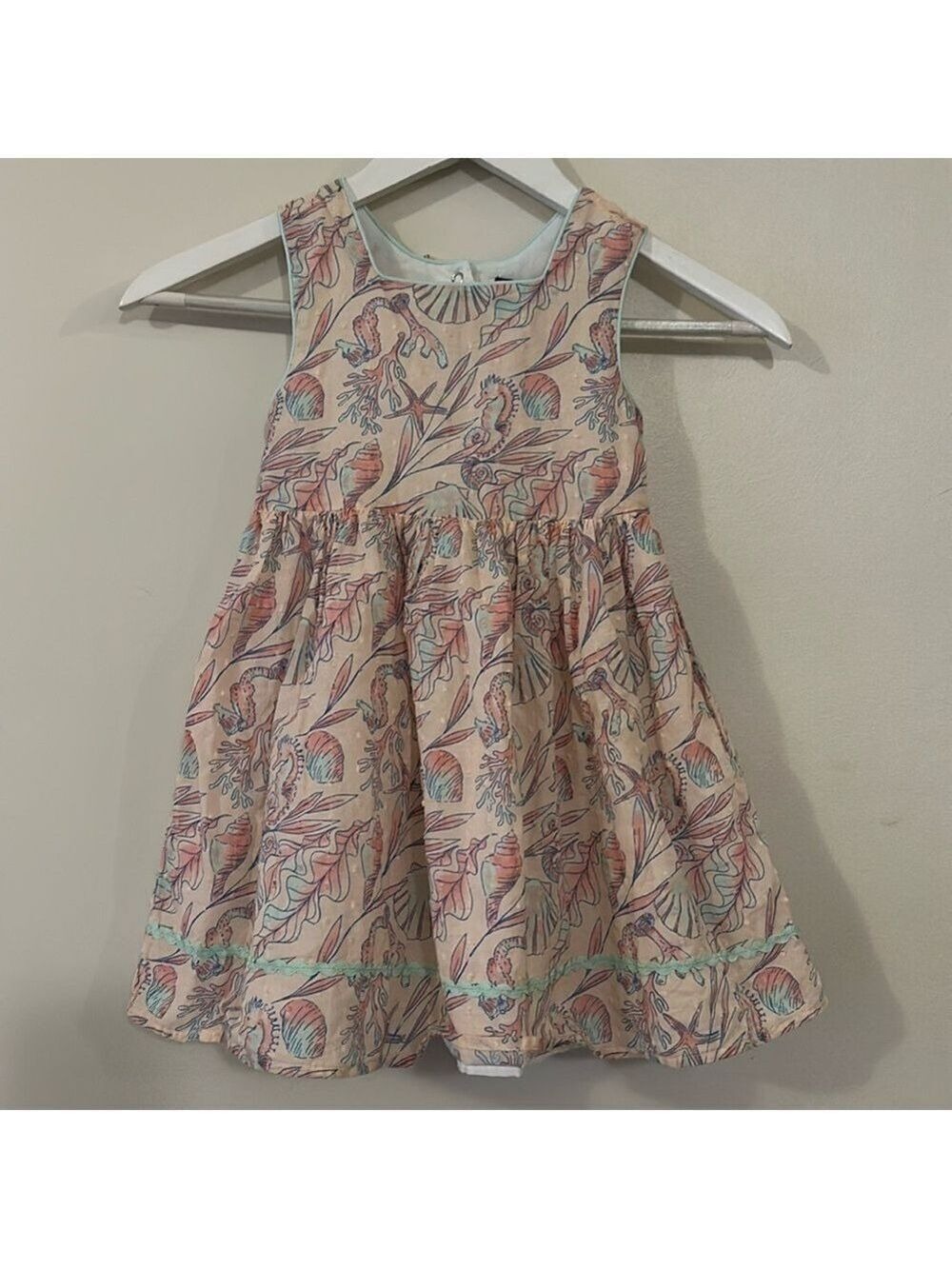 Cynthia Rowley Seashell Fit & Flare Pastel Cut Out Back Sleeveless Toddler Dress